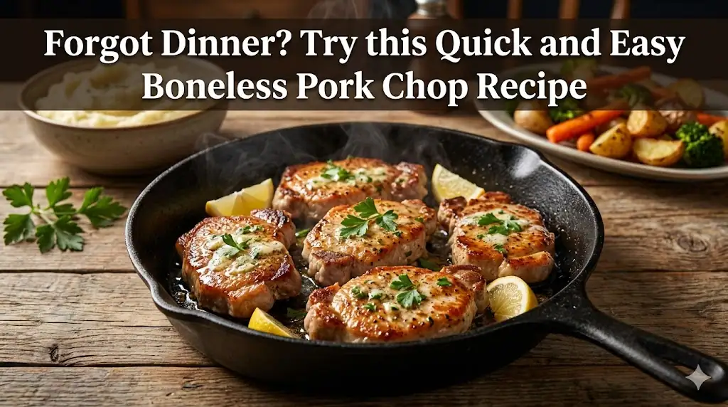 Try this quick and easy boneless pork chop recipe